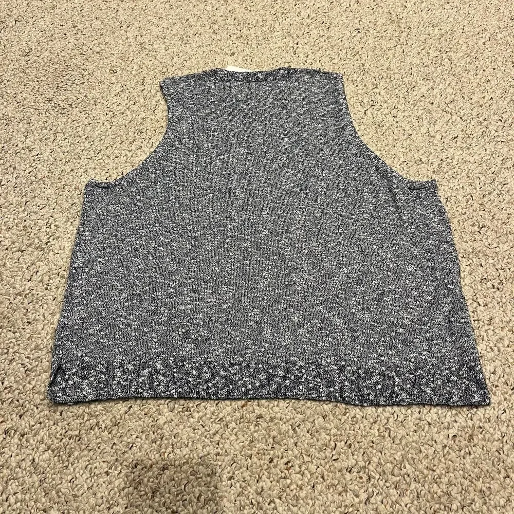 NWT J Crew Beach Sweater Tank Sz 3X Antique Navy Coastal Casual Cotton